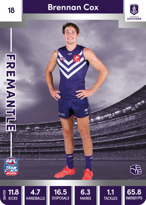 Brennan Cox, 18, Silver Parallel, 2023 Teamcoach AFL