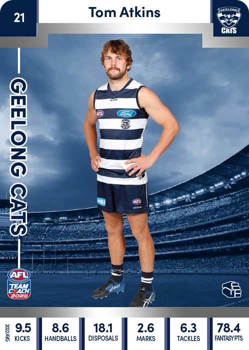 Tom Atkins, 21, Silver Parallel, 2023 Teamcoach AFL