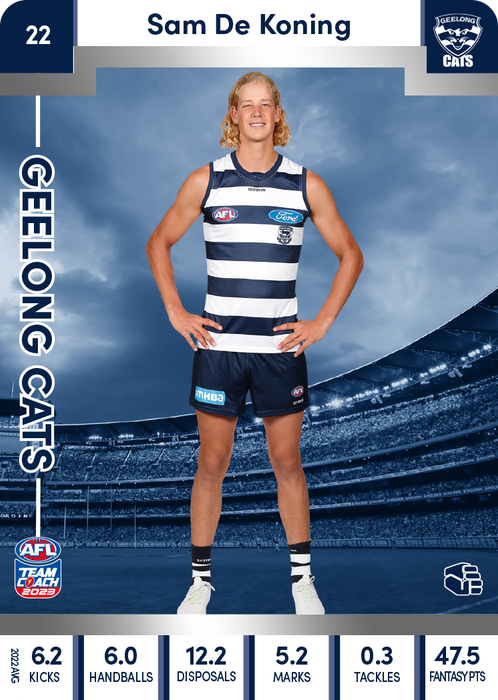 Sam De Koning, 22, Silver Parallel, 2023 Teamcoach AFL