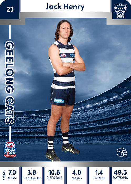 Jack Henry, 23, Silver Parallel, 2023 Teamcoach AFL