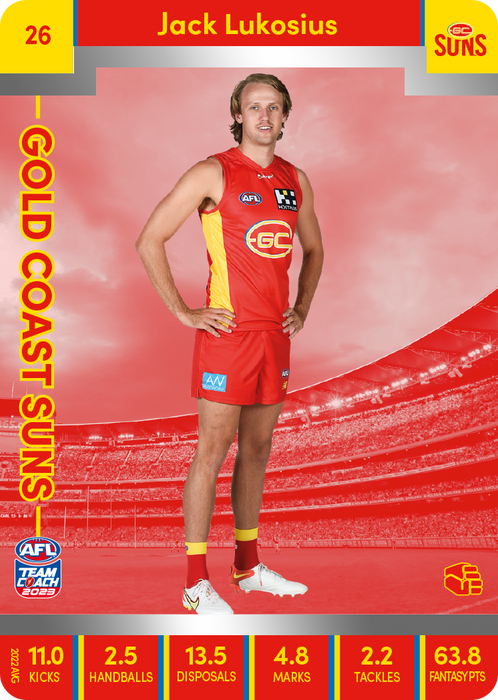 Jack Lukosius, 26, Silver Parallel, 2023 Teamcoach AFL