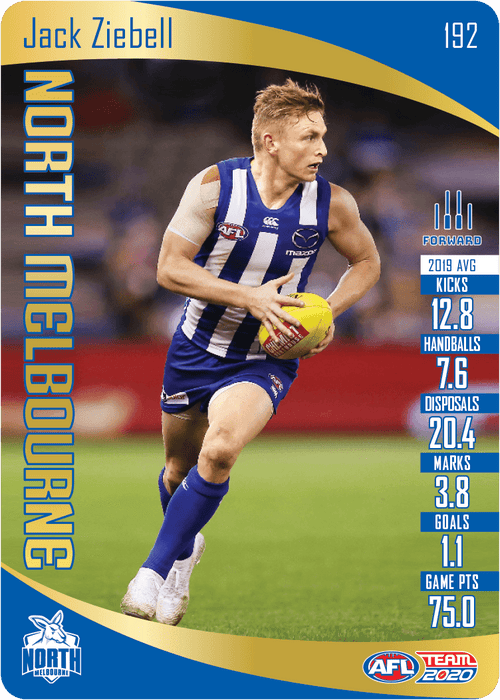 Jack Ziebell, Gold, 2020 Teamcoach AFL