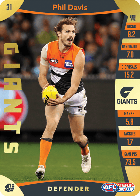 Phil Davis, Gold, 2019 Teamcoach AFL