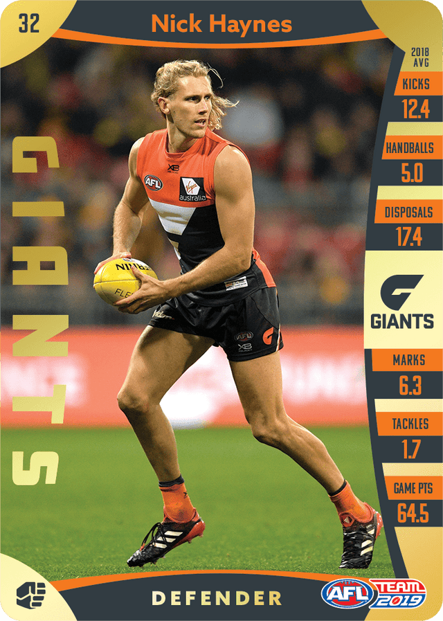 Nick Haynes, Gold, 2019 Teamcoach AFL