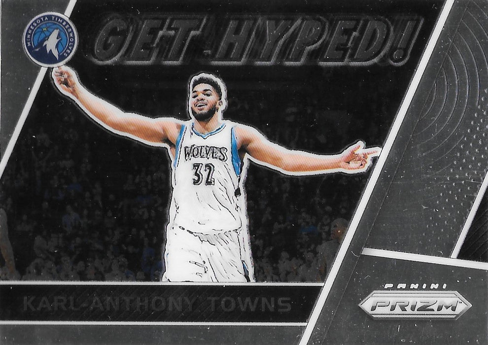 Karl-Anthony Towns, Get Hyped, 2017-18 Panini Prizm Basketball NBA