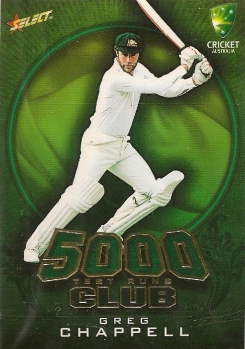 Greg Chappell, 5000 Test Run Club, 2009-10 Select Cricket