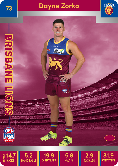 Dayne Zorko, 73, Silver Parallel, 2023 Teamcoach AFL