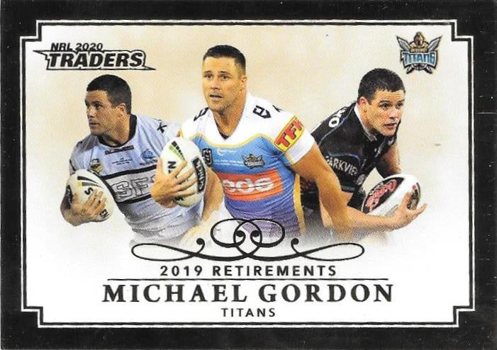 Michael Gordon, Retirements, 2020 TLA Traders NRL