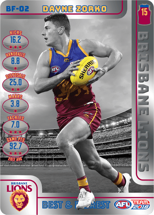 Dayne Zorko, Best & Fairest, 2018 Teamcoach AFL