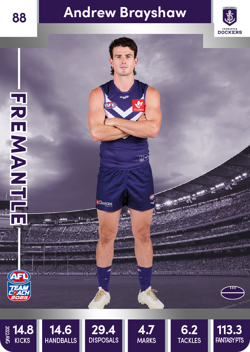 Andrew Brayshaw, 88, Silver Parallel, 2023 Teamcoach AFL