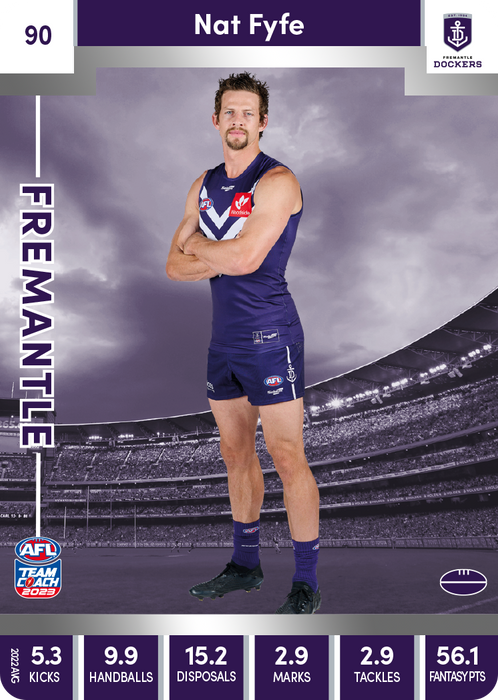 Nat Fyfe, 90, Silver Parallel, 2023 Teamcoach AFL