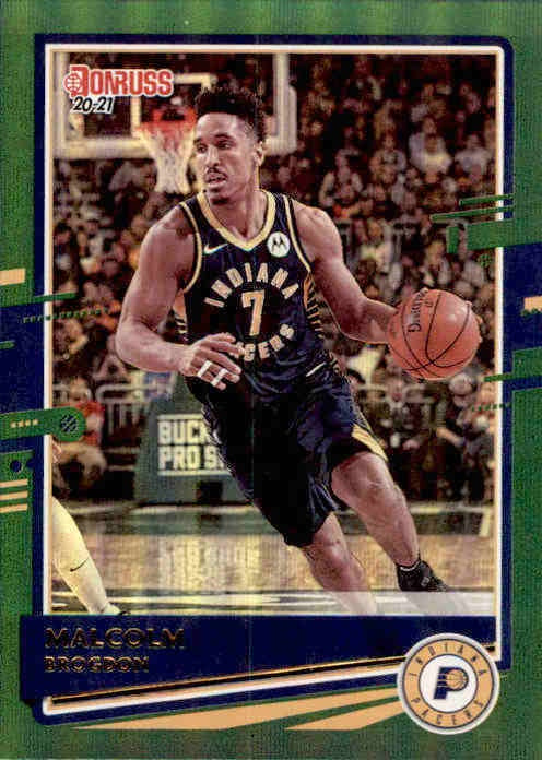 Malcolm Brogdon, Green Parallel, 2020-21 Panini Donruss Basketball NBA