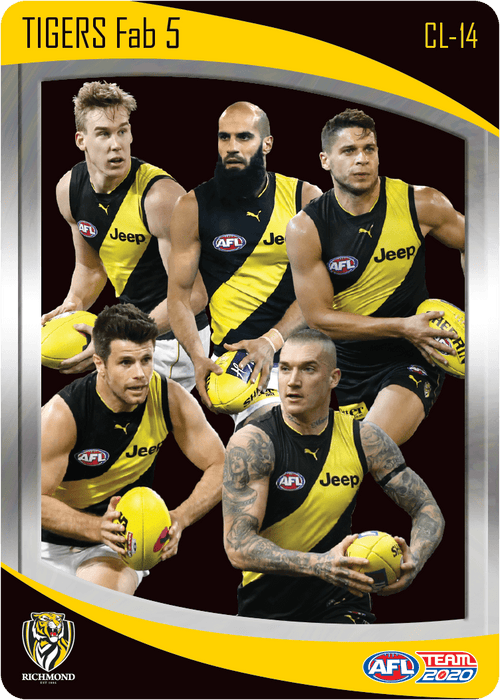 Richmond Tigers, Fab 5 Checklist, 2020 Teamcoach AFL