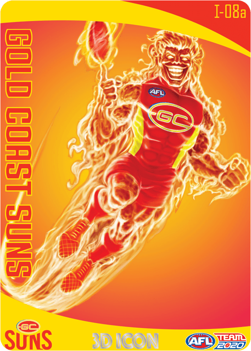 Gold Coast Suns Mascot, 3D Icon, 2020 Teamcoach AFL