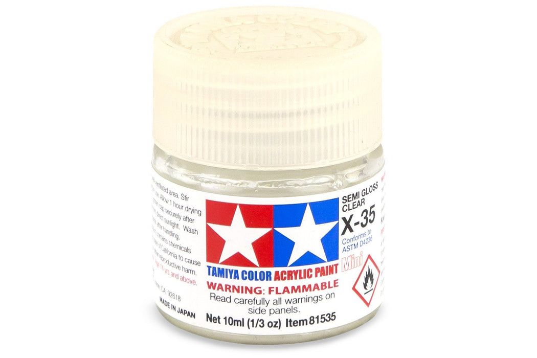 TAMIYA ACRYLIC MINI X-35 SEMI GLOSS CLEAR 10ml