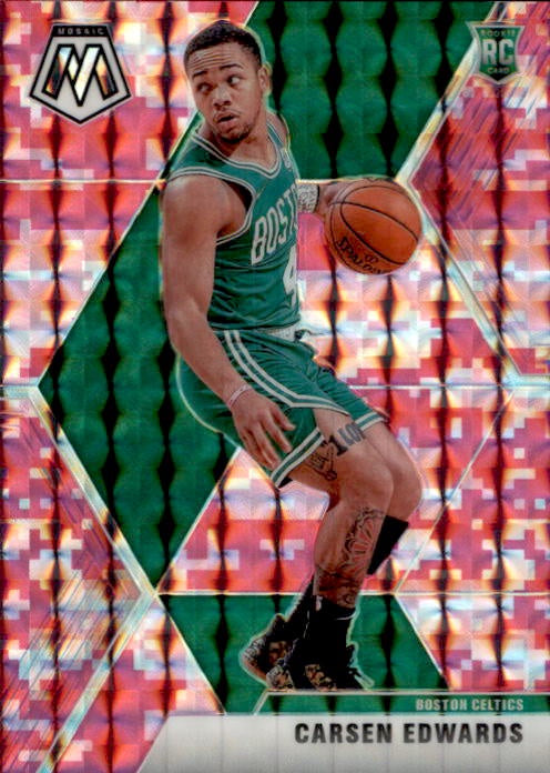 Carsen Edwards, RC, Pink Prizm, 2019-20 Panini Mosaic Basketball NBA