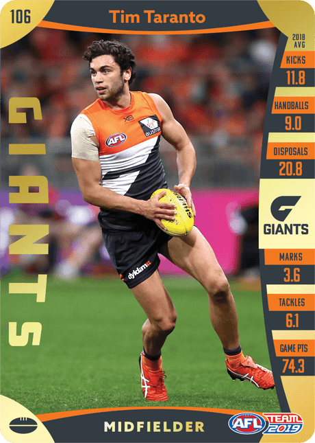 Tim Taranto, Gold, 2019 Teamcoach AFL