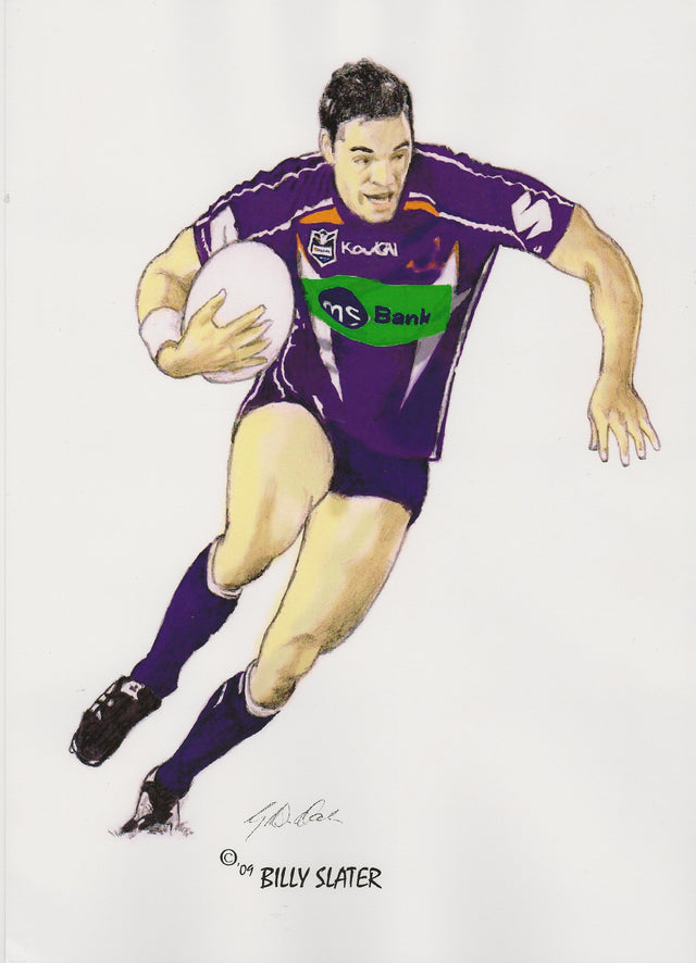 Billy Slater, GregsArt A4 Print