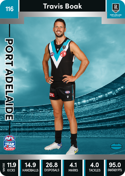 Travis Boak, 116, Silver Parallel, 2023 Teamcoach AFL