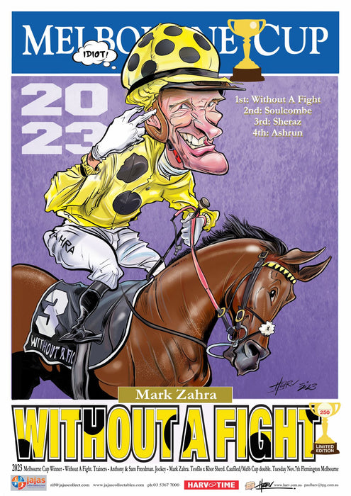 Without A Fight, 2023 Melbourne Cup, Harv Time Poster