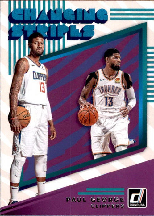 Paul George, Changing Stripes, 2019-20 Panini Donruss Basketball NBA