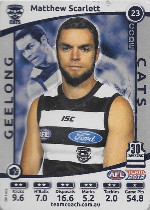 Geelong Cats, Silver Parallel Team Set, 2012 Teamcoach AFL