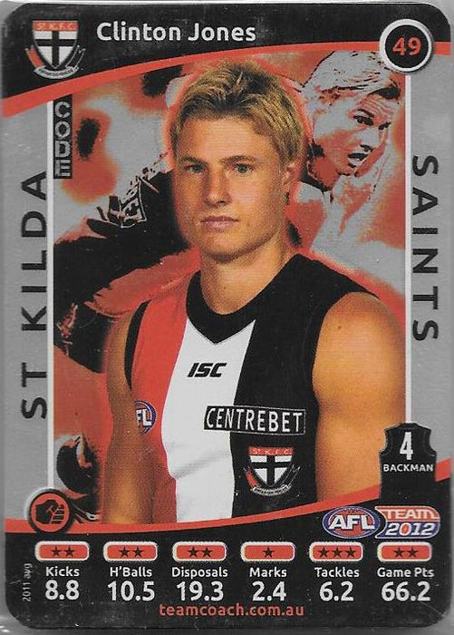 St Kilda Saints, Silver Parallel Team Set, 2012 Teamcoach AFL