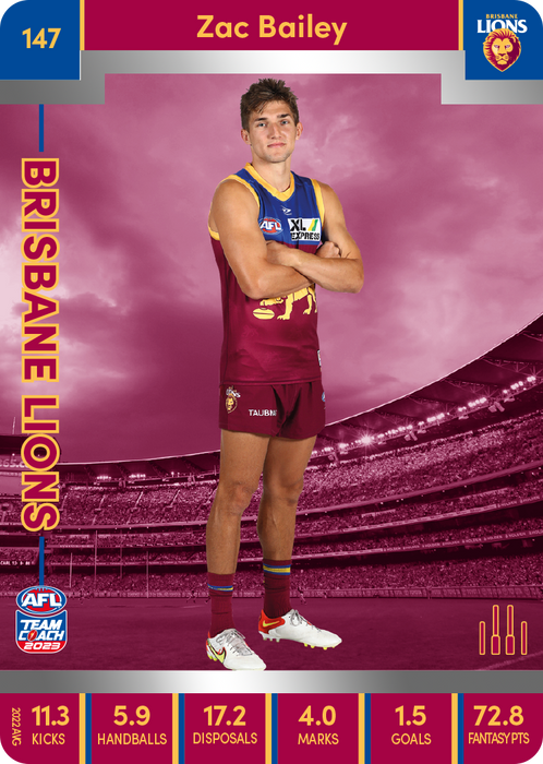 Zac Bailey, 147, Silver Parallel, 2023 Teamcoach AFL