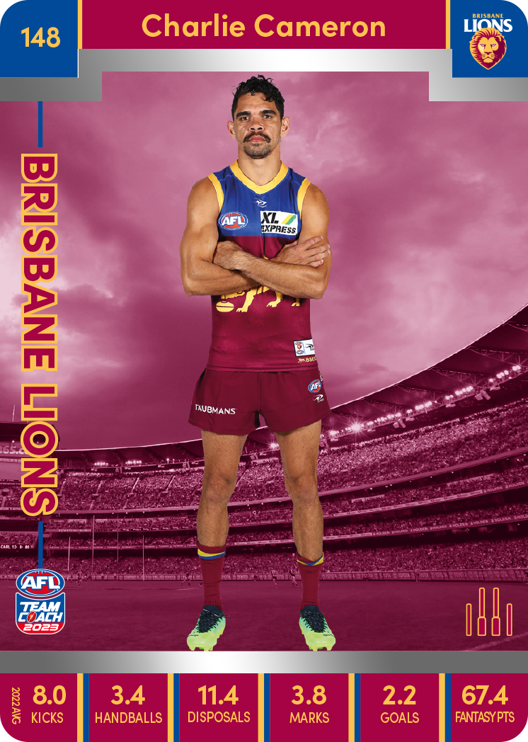 Charlie Cameron, 148, Silver Parallel, 2023 Teamcoach AFL