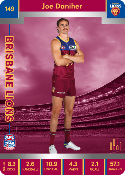 Joe Daniher, 149, Silver Parallel, 2023 Teamcoach AFL