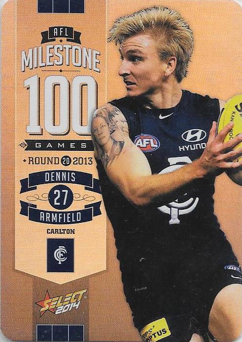 Dennis Armfield, 100 Game Milestone, 2014 Select AFL Champions