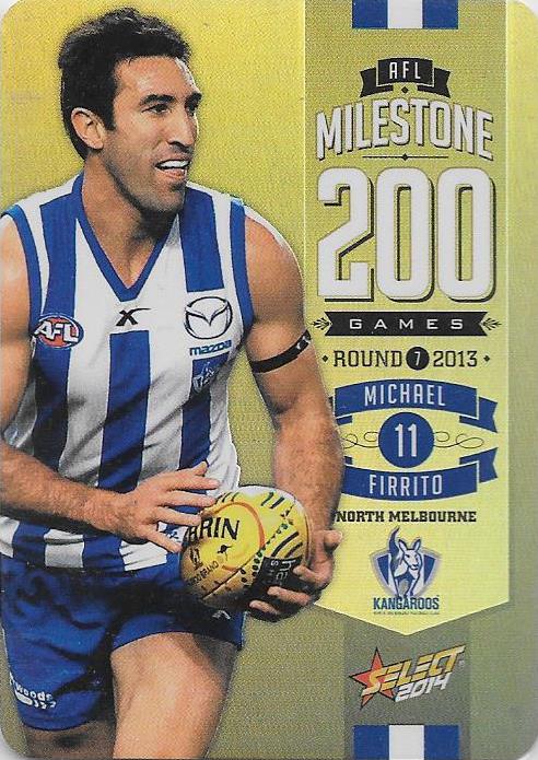 Michael Firrito, 200 Game Milestone, 2014 Select AFL Champions