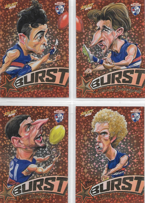 2016 Select Footy Stars Orange Starburst, Western Bulldogs Team Set