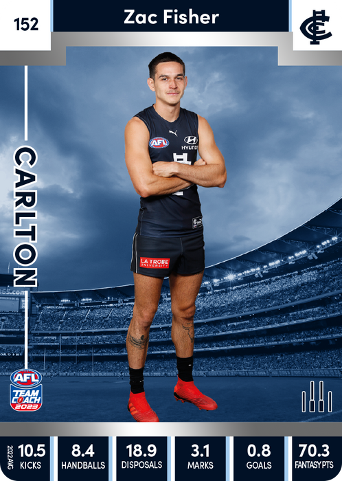 Zac Fisher, 152, Silver Parallel, 2023 Teamcoach AFL