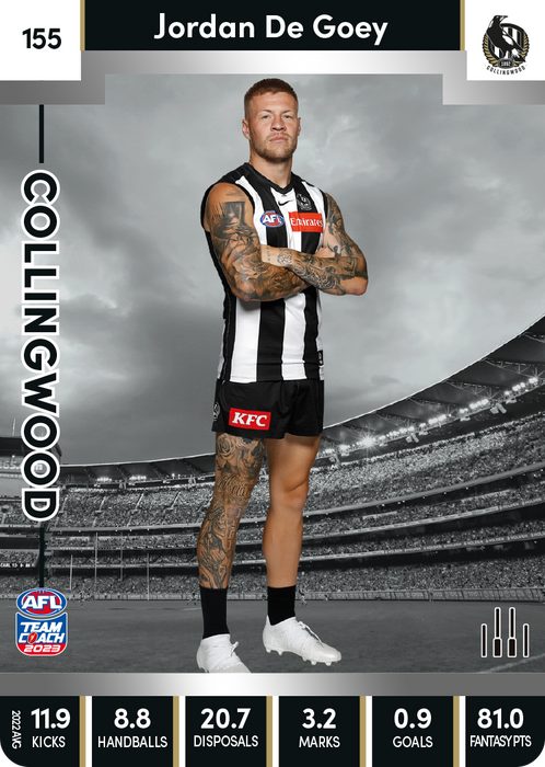 Jordan De Goey, 155, Silver Parallel, 2023 Teamcoach AFL