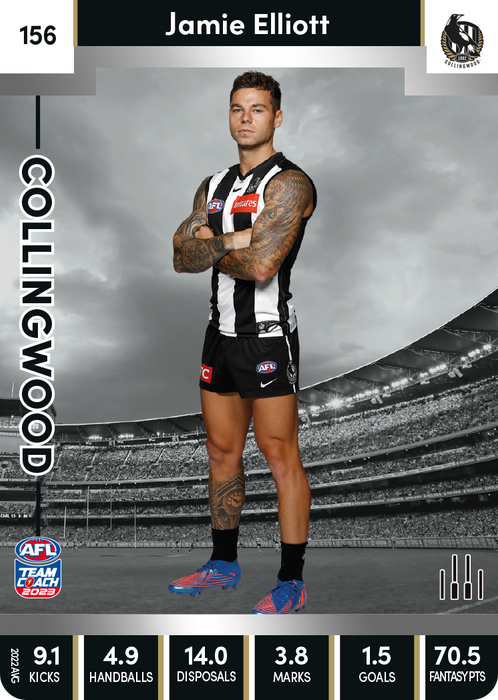 Jamie Elliott, 156, Silver Parallel, 2023 Teamcoach AFL