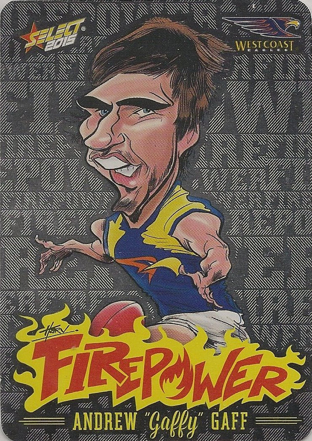 Andrew Gaff, Firepower Caricatures, 2015 Select AFL Champions