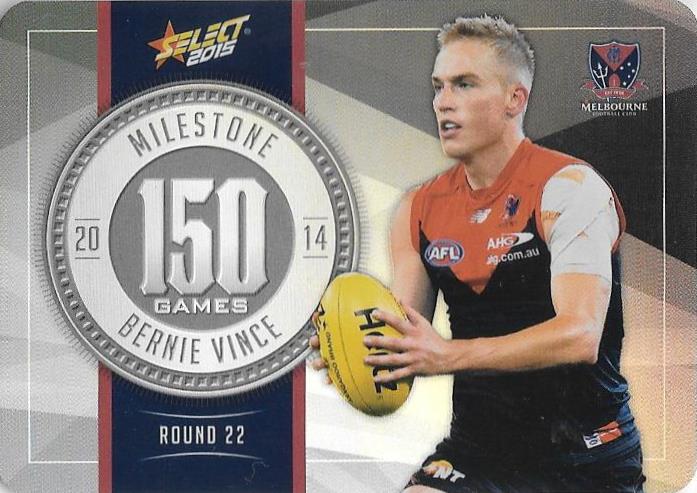 Bernie Vince, 150 Games Milestone, 2015 Select AFL Champions