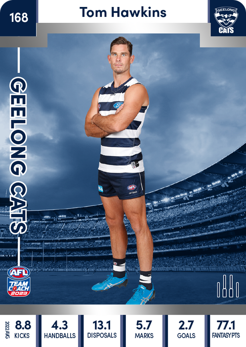 Tom Hawkins, 168, Silver Parallel, 2023 Teamcoach AFL