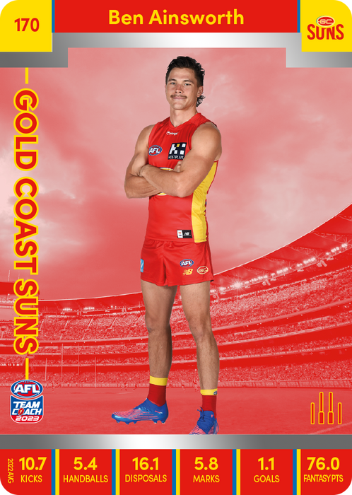 Ben Ainsworth, 170, Silver Parallel, 2023 Teamcoach AFL