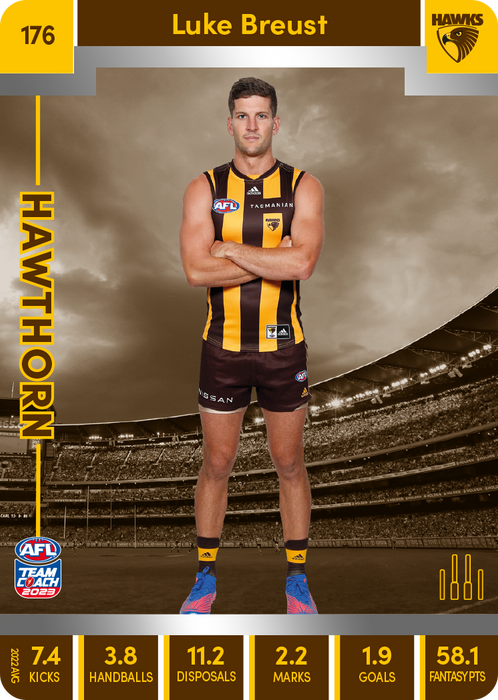 Luke Breust, 176, Silver Parallel, 2023 Teamcoach AFL