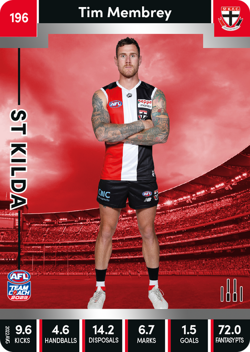 Tim Membrey, 196, Silver Parallel, 2023 Teamcoach AFL