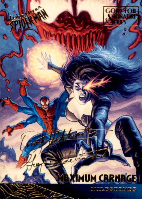 Maximum Carnage, #91, Gold Foil Signature Parallel, 1995 Fleer Ultra Spider-Man