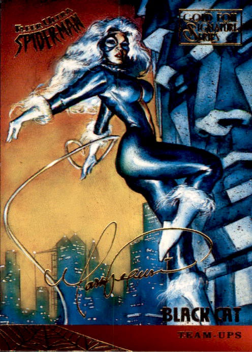 Black Cat, #110, Gold Foil Signature Parallel, 1995 Fleer Ultra Spider-Man