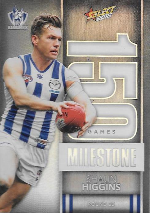 Shaun Higgins, 150 Games Milestone, 2016 Select AFL Footy Stars