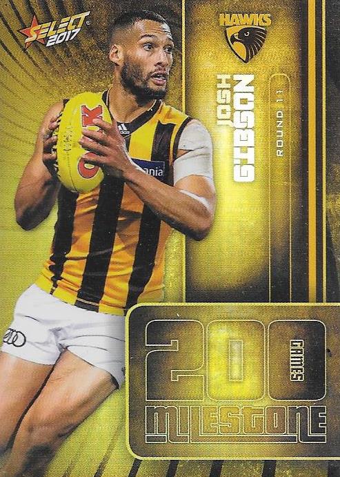 Josh Gibson, 200 Games Milestone, 2017 Select AFL Footy Stars