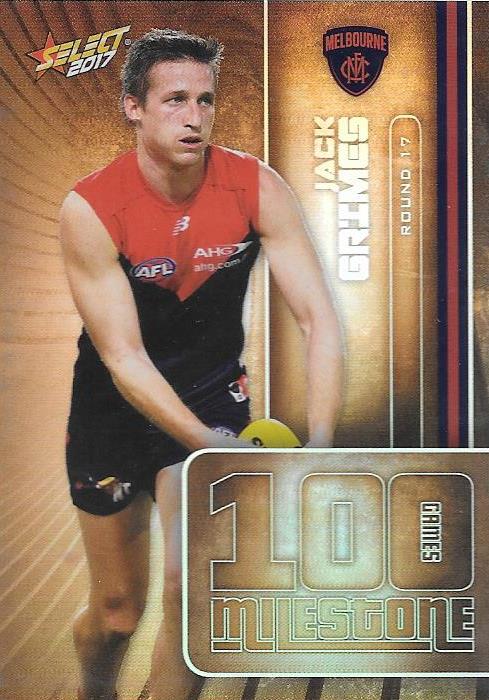 Jack Grimes, 100 Games Milestone, 2017 Select AFL Footy Stars