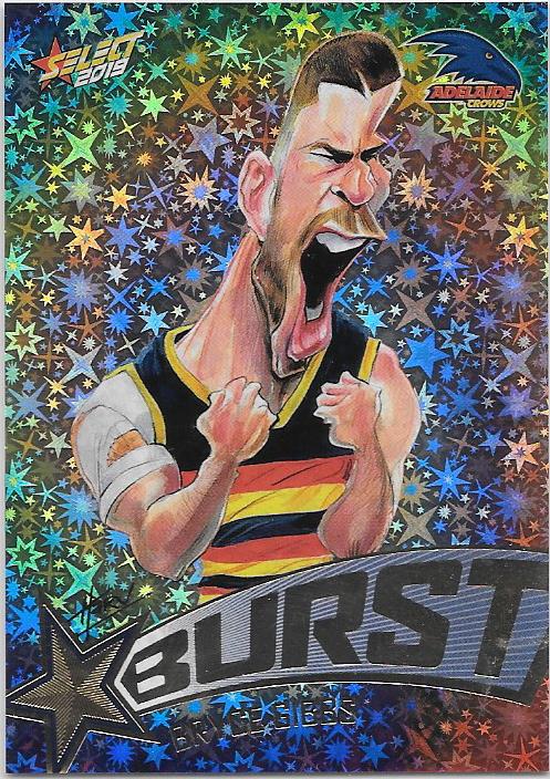 Bryce Gibbs, Starburst Tie-Dye Caricatures, 2019 Select AFL Footy Stars
