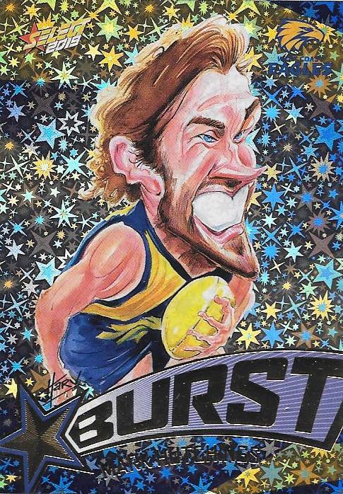 Mark Hutchings, Team Logo Starburst Caricatures, 2019 Select AFL Footy Stars