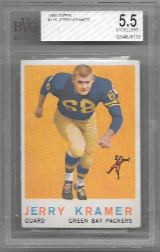 Jerry Kramer, 1959 Topps NFL, BVG 5.5